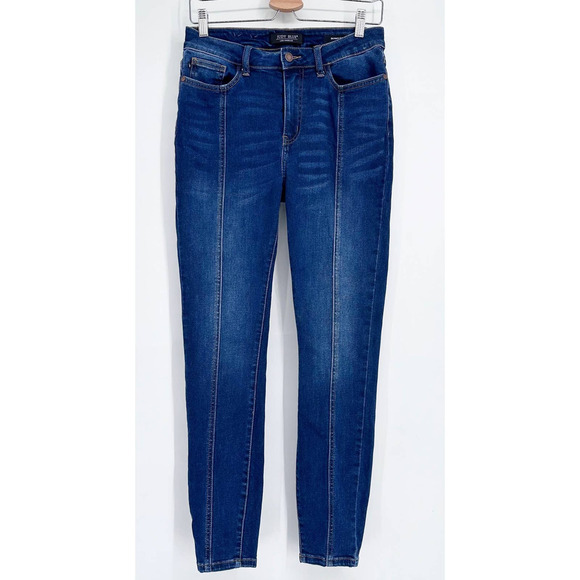 Judy Blue High Rise Mid Seam Stitch Skinny Fit Ankle Jeans Blue Size 7/28 - Picture 3 of 6